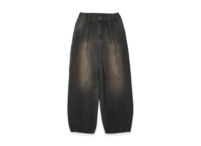 X-Girl Women's Tuck Wide Leg Denim Pants "Brown"