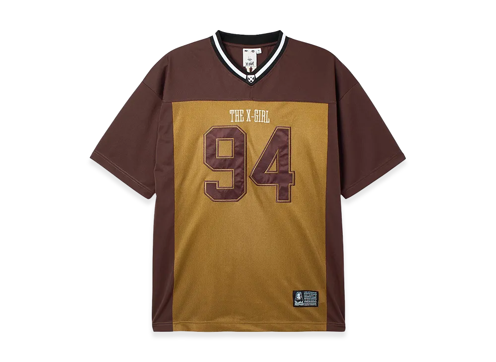 X-Girl Women's Face Label Football Tee Dress "Brown"