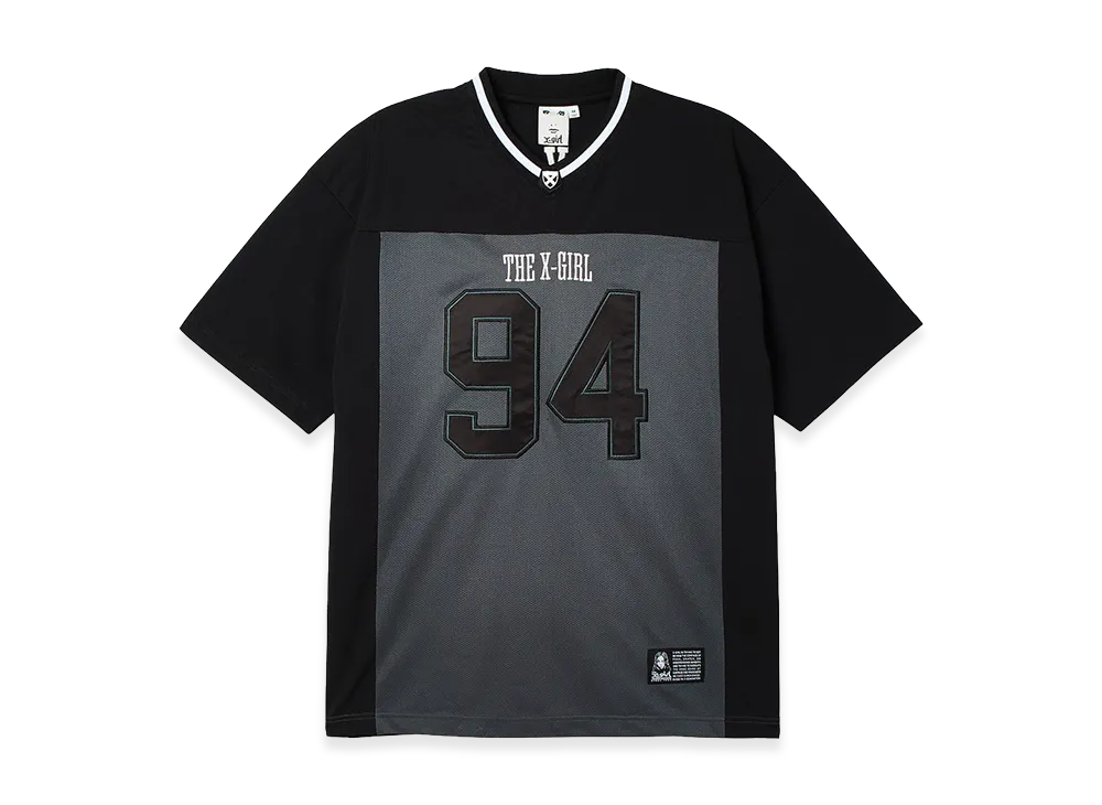 X-Girl Women's Face Label Football Tee Dress "Black"