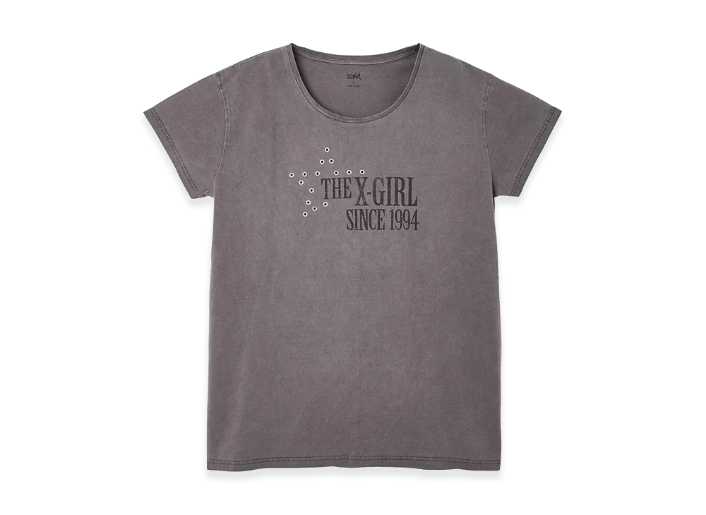 X-Girl Women's Eyelet Star S/S Tee Dress "Charcoal"
