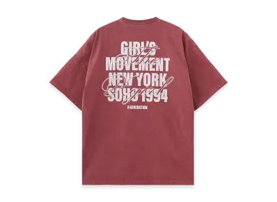 X-Girl Women's Faded Mix Font Logo S/S Big Tee Dress "Burgundy"