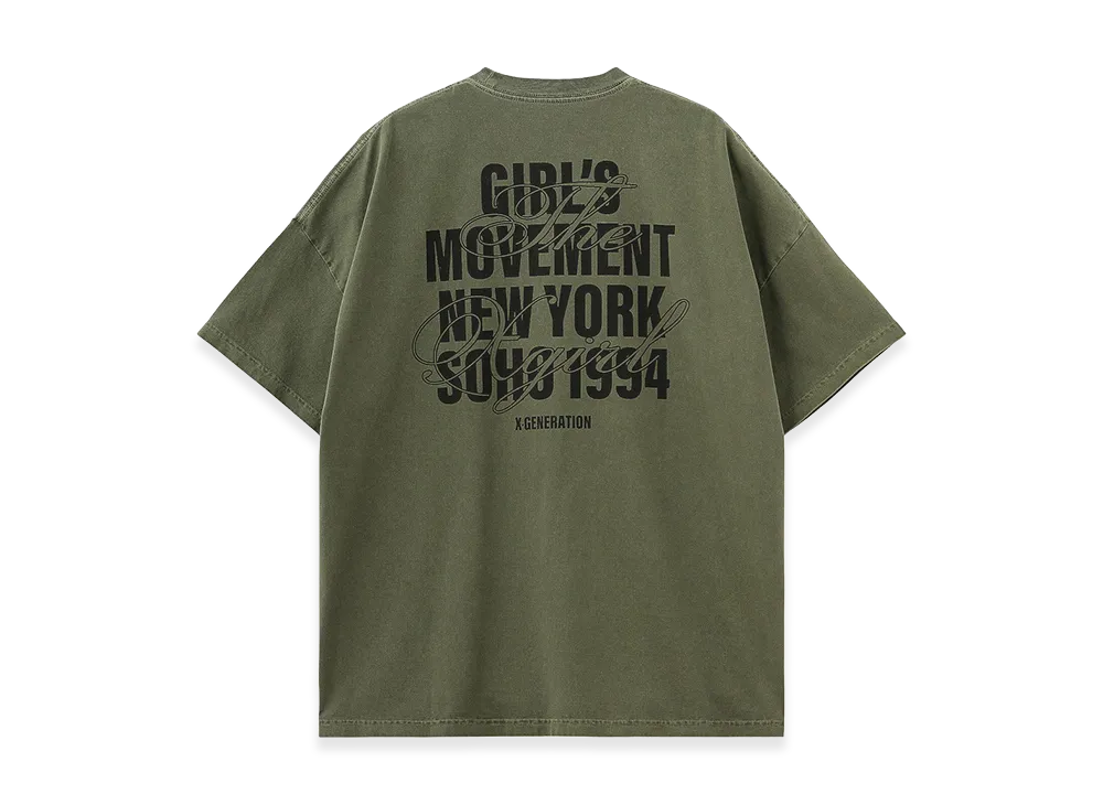 X-Girl Women's Faded Mix Font Logo S/S Big Tee Dress "Olive"