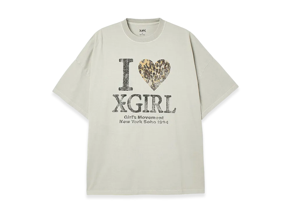 X-Girl Women's Faded I Love S/S Big Tee Dress "Light Grey"