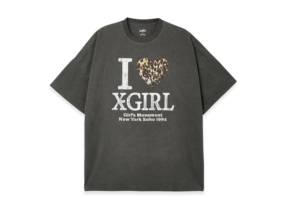 X-Girl Women's Faded I Love S/S Big Tee Dress "Black"
