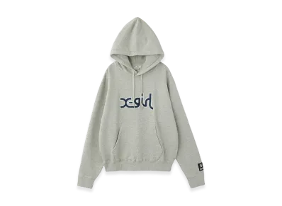 X-Girl Women's Mills Logo Layered Patch Sweat Hoodie "Ash"