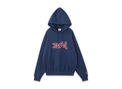 X-Girl Women's Mills Logo Layered Patch Sweat Hoodie "Navy"