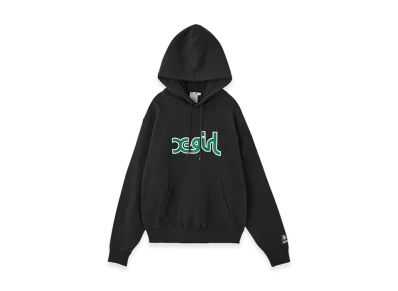 X-Girl Women's Mills Logo Layered Patch Sweat Hoodie "Black"