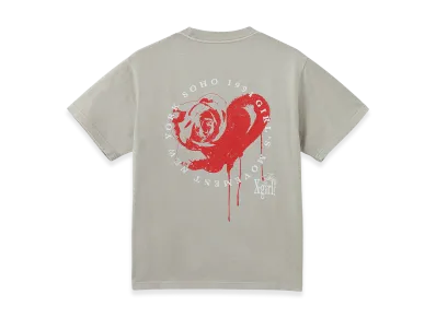X-Girl Women's Faded Heart Rose Logo S/S Tee "Beige"