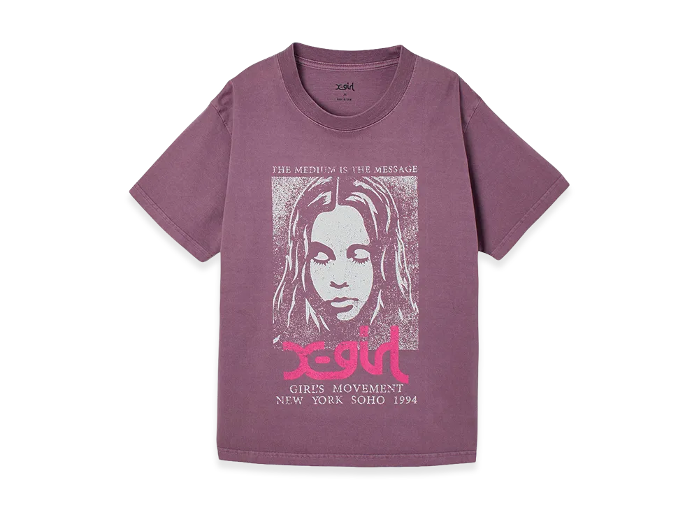 X-Girl Women's Faded Face S/S Tee "Purple"