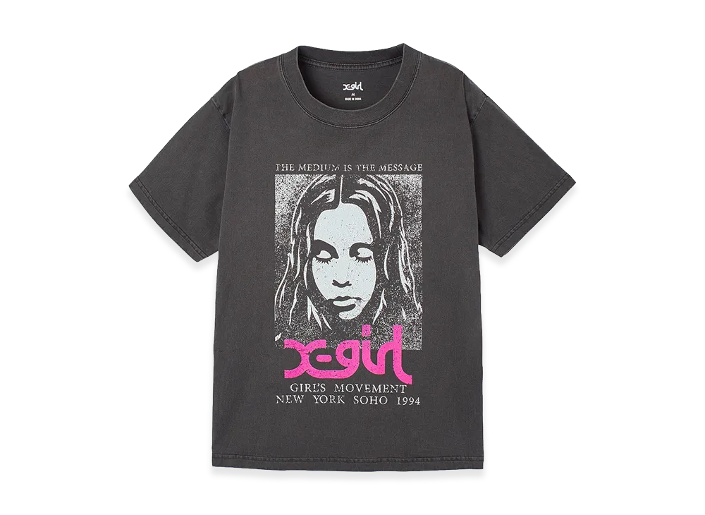 X-Girl Women's Faded Face S/S Tee "Black"