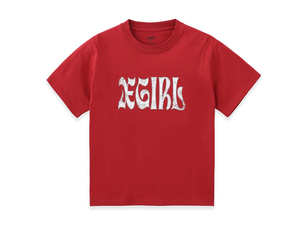 X-Girl Women's Studded Logo S/S Tee "Red"