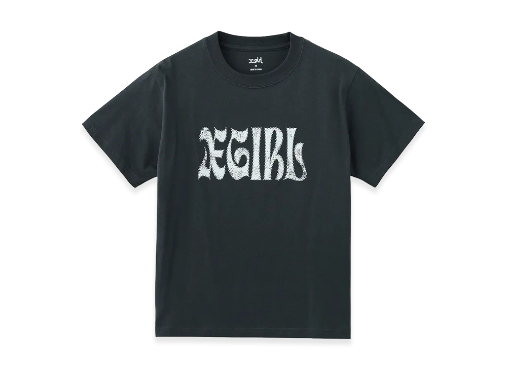 X-Girl Women's Studded Logo S/S Tee "Charcoal"