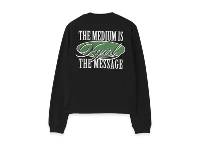 X-Girl Women's Oval Logo And Message L/S Tee "Black"