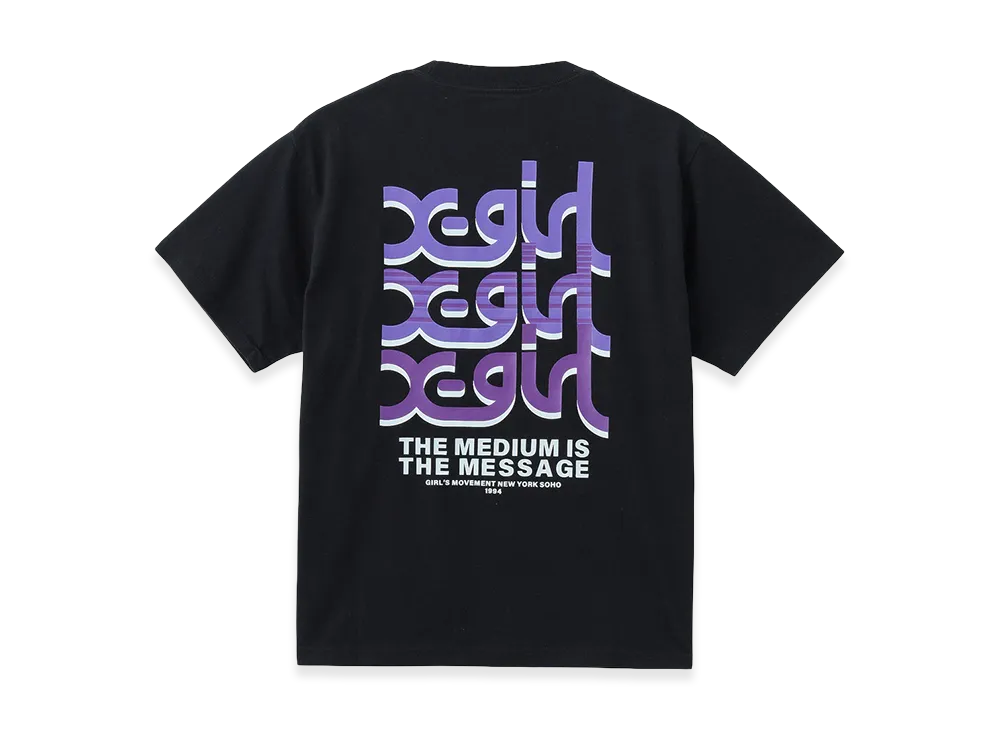 X-Girl Women's Triple Logo S/S Tee "Black"