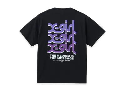 X-Girl Women's Triple Logo S/S Tee "Black"