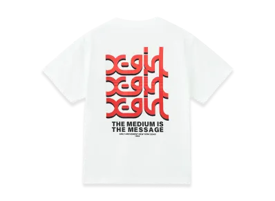 X-Girl Women's Triple Logo S/S Tee "White"
