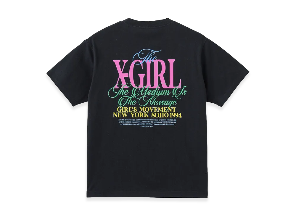 X-Girl Women's Colorful Logo S/S Tee "Black"