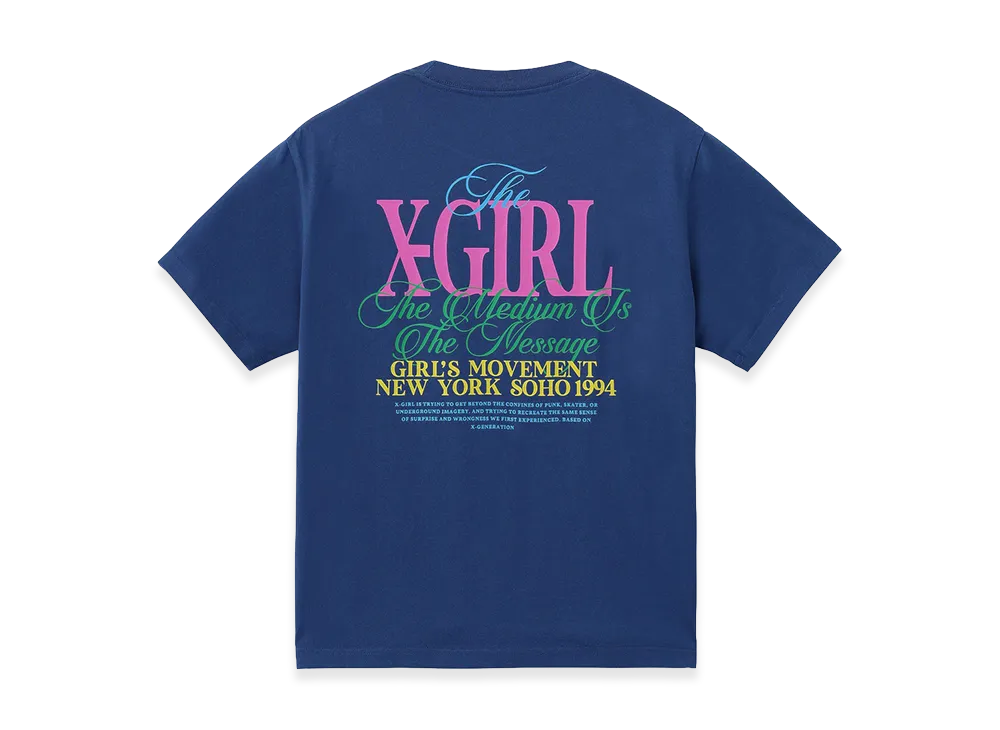 X-Girl Women's Colorful Logo S/S Tee "Blue"
