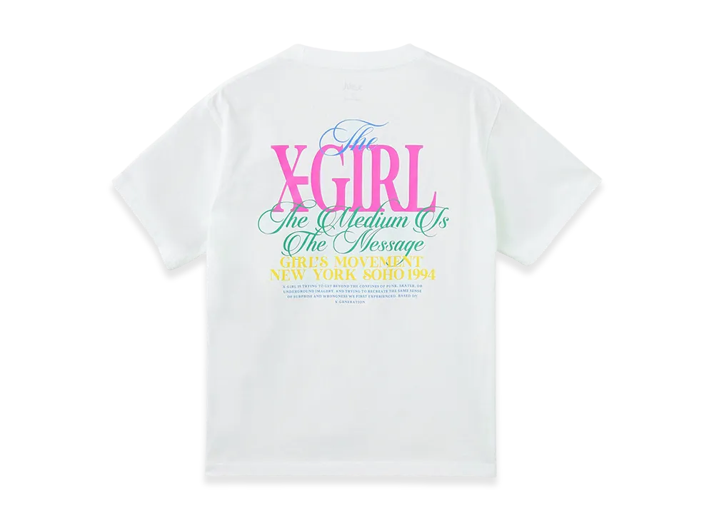 X-Girl Women's Colorful Logo S/S Tee "White"