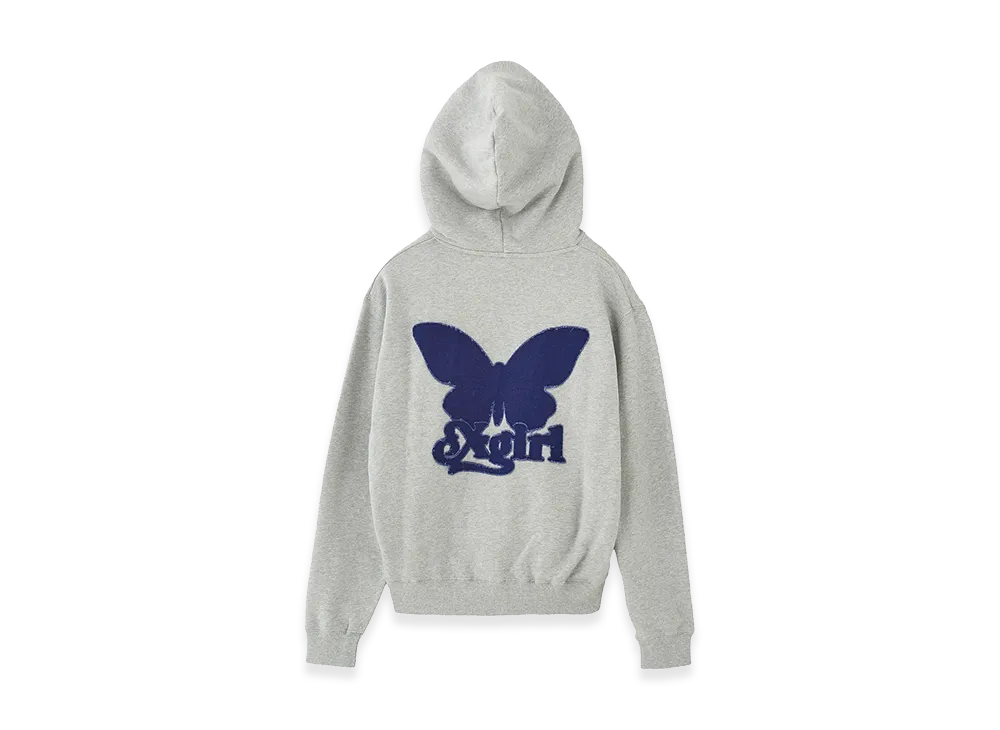 X-Girl Women's Butterfly Patch Sweat Hoodie "Ash"