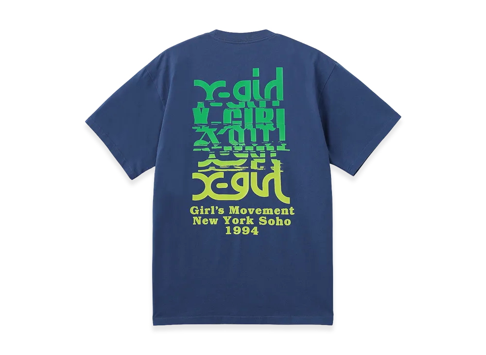 X-Girl Women's Noise Logo S/S Tee "Blue"