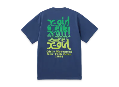 X-Girl Women's Noise Logo S/S Tee "Blue"