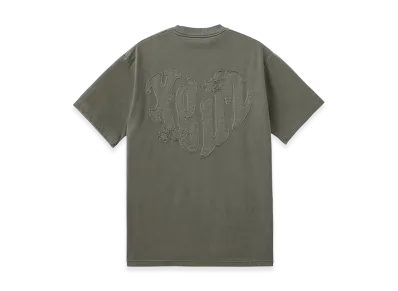 X-Girl Women's Pigment Dyed Heart And Logo S/S Tee "Olive"