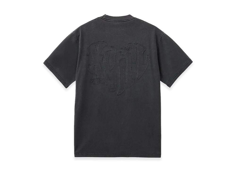 X-Girl Women's Pigment Dyed Heart And Logo S/S Tee "Black"