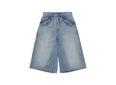 X-Girl Women's Flap Pocket Shorts "Light Indigo"