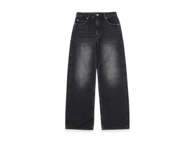 X-Girl Women's Face Patch Loose Fit Straight Pants "Black"