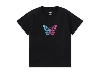 X-Girl Gradient Glitter Butterfly S/S Baby Tee "Black"