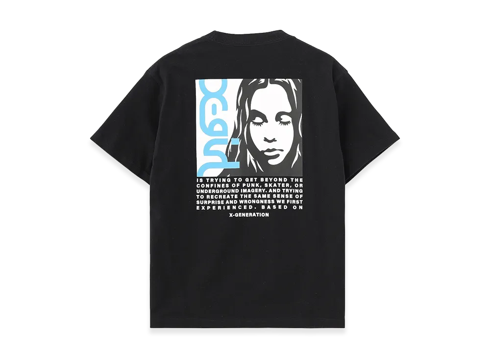 X-Girl Side Logo Face Label S/S Tee "Black"