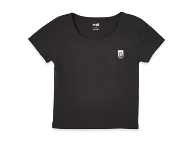 X-Girl Face Label S/S Baby Tee "Black"