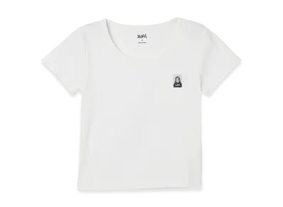 X-Girl Face Label S/S Baby Tee "White"