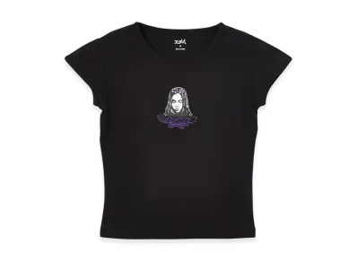 X-Girl Women's Devil Face S/S Baby Tee "Black"