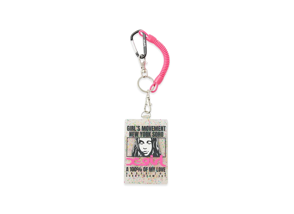 X-Girl Women's Face Box And Message Rubber Pass Case "White"