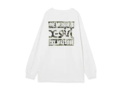 X-Girl Women's Brushed Collage Graphic Logo L/S Big Tee Dress "White"