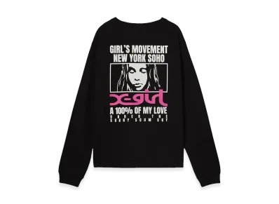 X-Girl Women's Face Box And Message L/S Tee "Black"