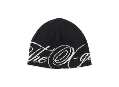 X-Girl Women's The X-Girl Script Logo Jacquard Beanie "Black"