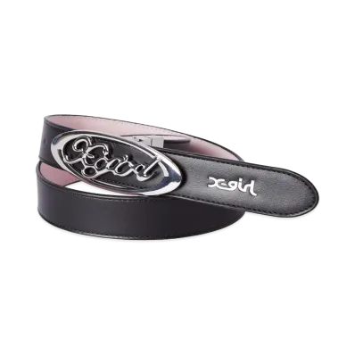 X-Girl Women's Reversible Oval Logo Buckle Belt "Black"