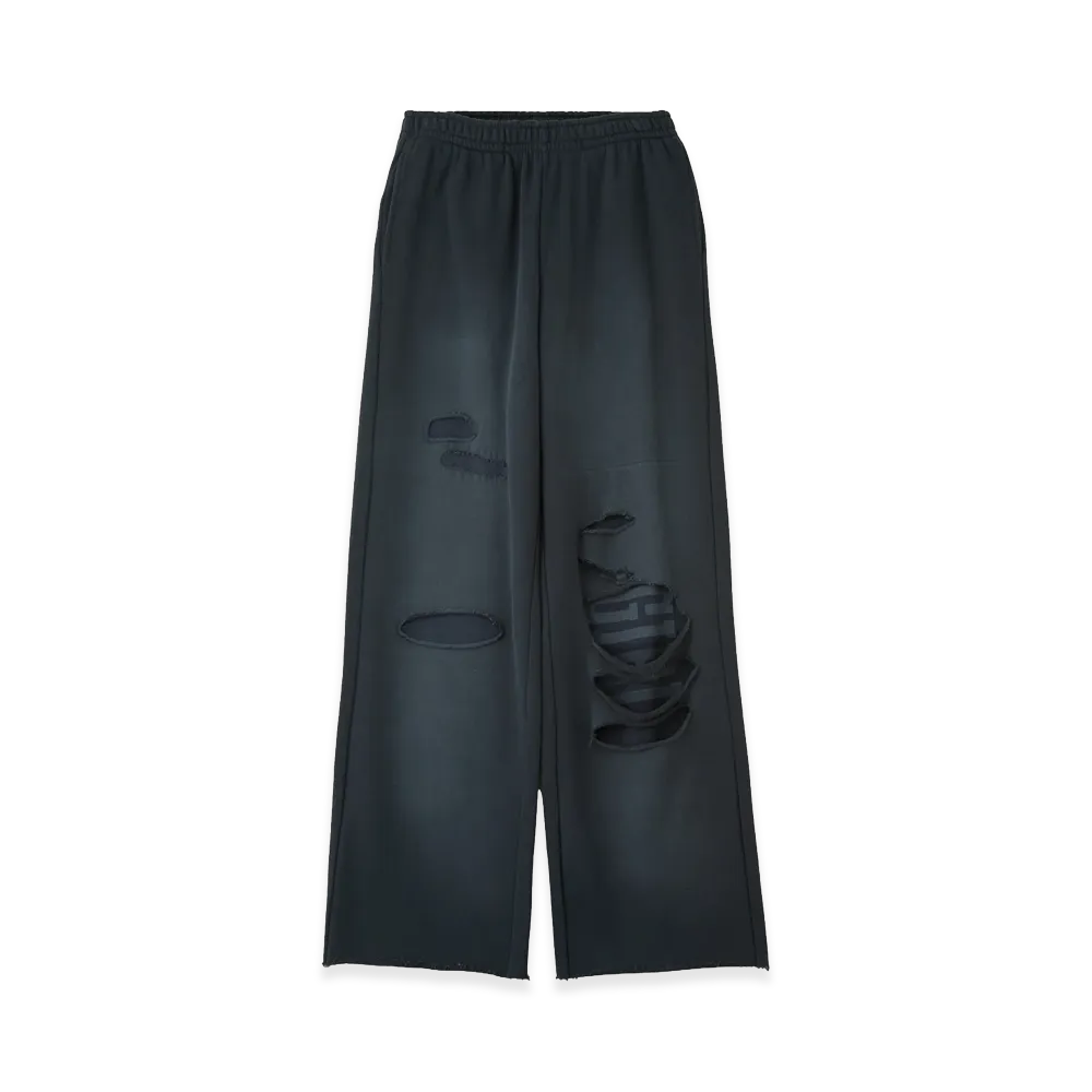 X-Girl Women's Layered Distressed Sweatpants "Black"