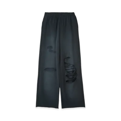 X-Girl Women's Layered Distressed Sweatpants "Black"
