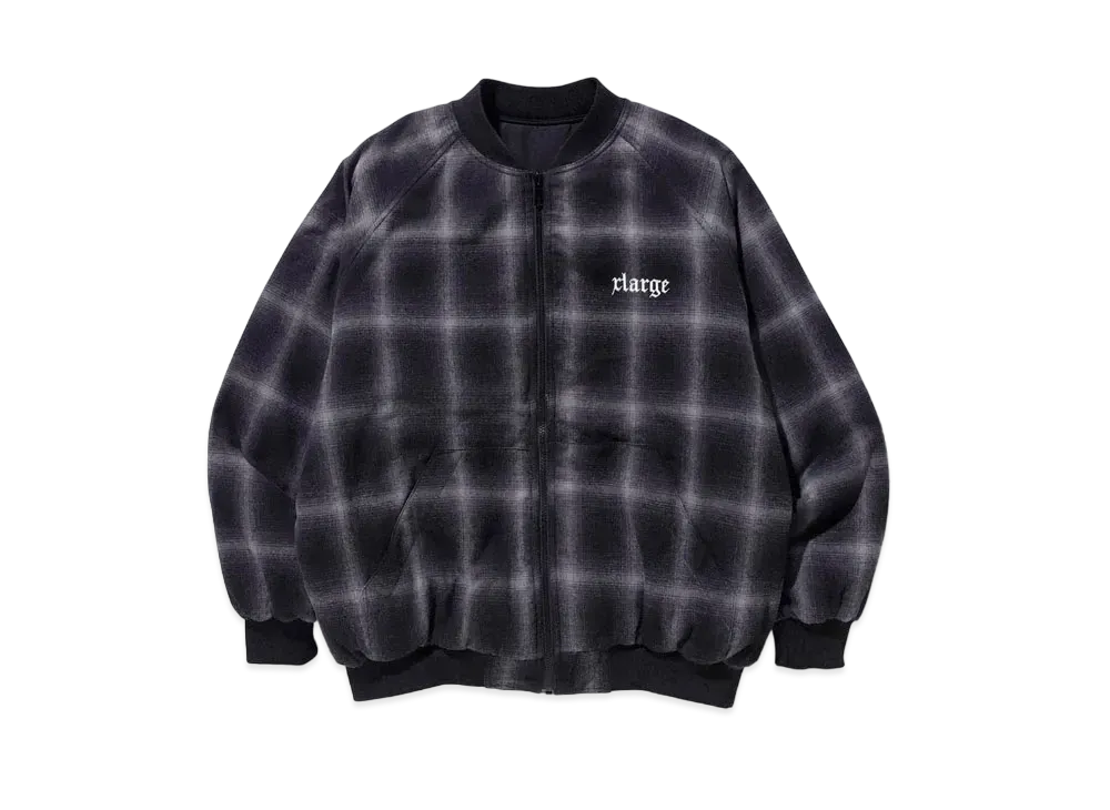 XLARGE REVERSIBLE QUILTED BOMBER JACKET "Black"