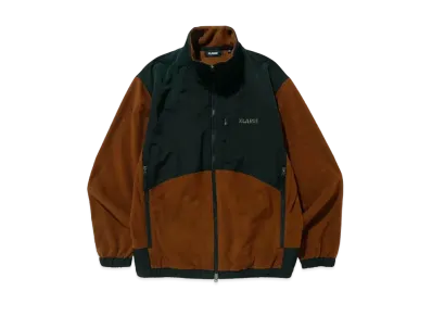 XLARGE PANELED FLEECE JACKET "Brown"