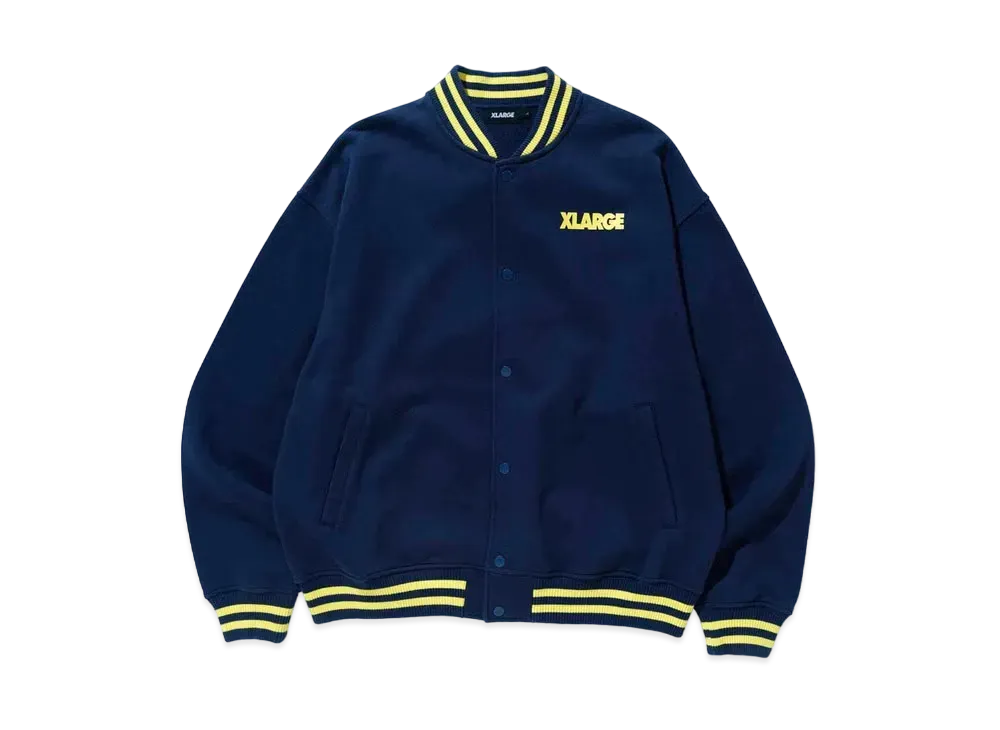 XLARGE SWEAT VARSITY JACKET "Navy"