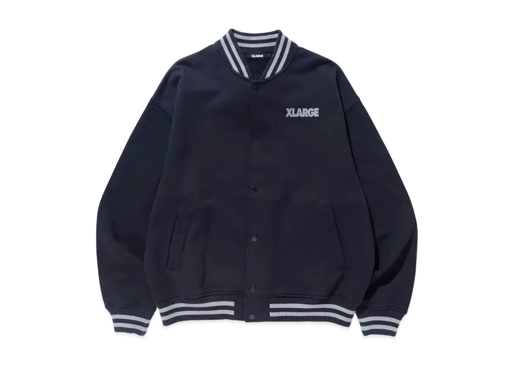 XLARGE SWEAT VARSITY JACKET "Black"