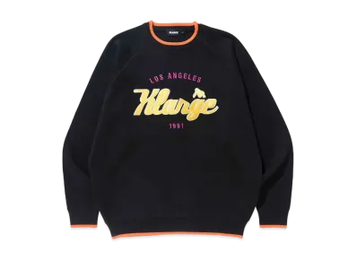 XLARGE TEAM LOGO KNIT SWEATER XLARGE "Black"