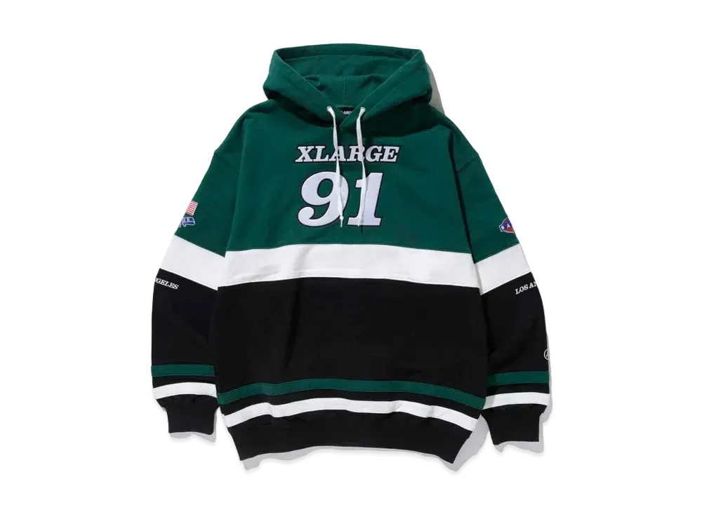 XLARGE TEAM PANELED HOODED SWEAT XLARGE "Green"