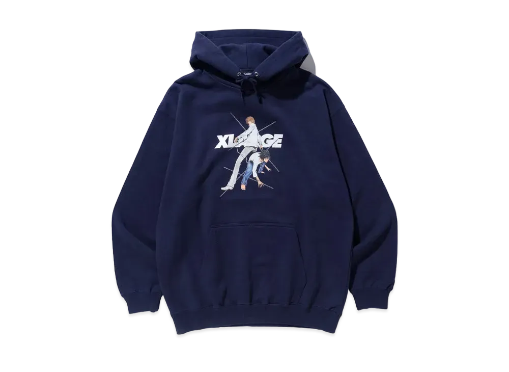 XLARGE x DEATHNOTE LIGHT AND L HOODIE "Navy"