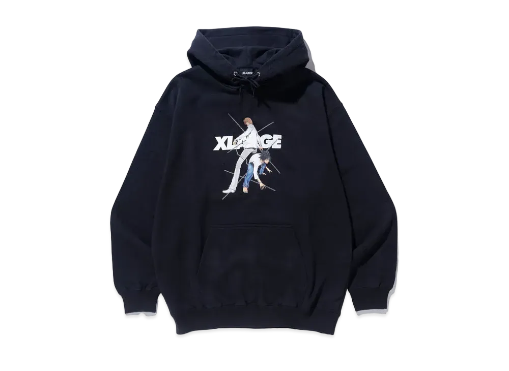 XLARGE x DEATHNOTE LIGHT AND L HOODIE "Black"